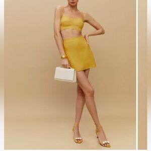 Reformation Amery & Veranda Linen Skirt Set